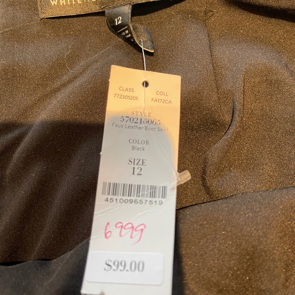 White House Black Market Faux leather skirt new with tags - Picture 3 of 3